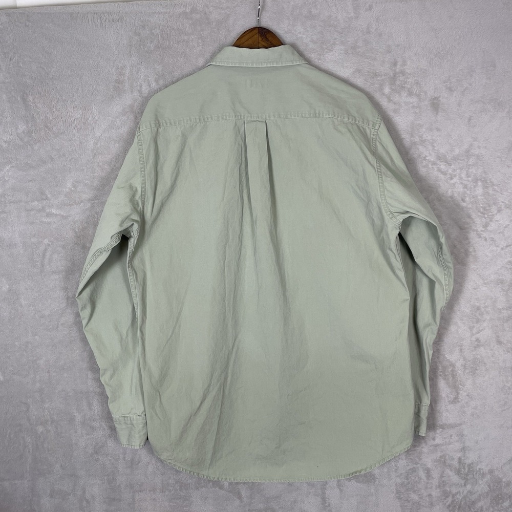 Vintage J. Crew Shirt Mens Large Tall‎ Oarsman Corduroy Collar Tan Brown Button - Picture 8 of 11